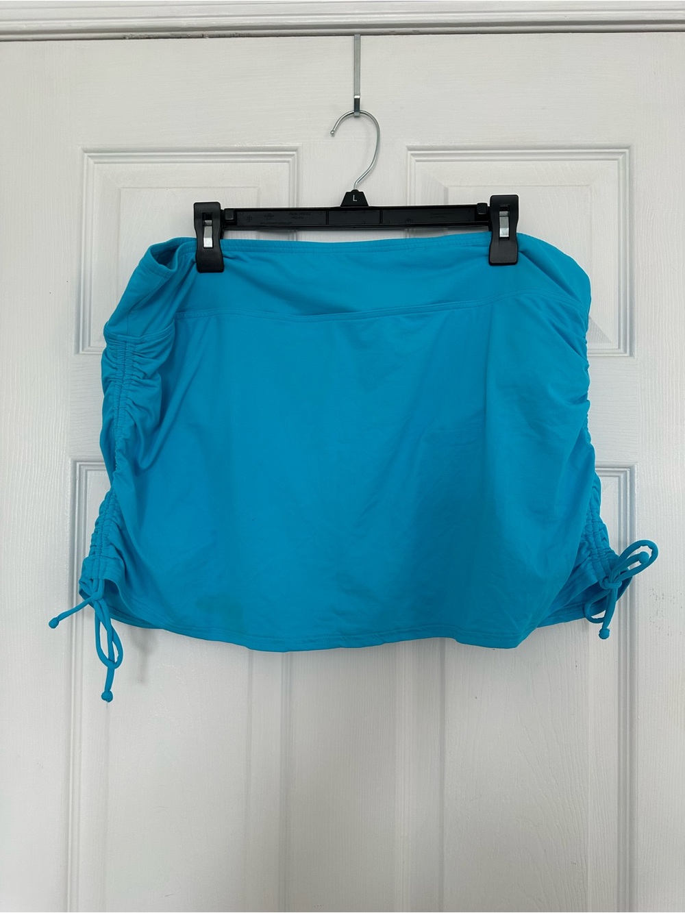 Lands' End Turquoise Ruched Swim Skirt